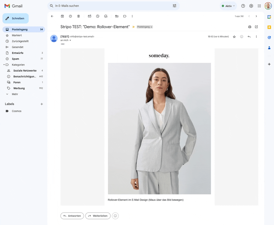 Rollover-Effekt im Email Design
